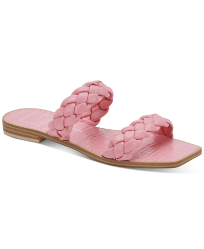 Shop Dolce Vita Indy Braided Flat Sandals Women's Shoes In Rose
