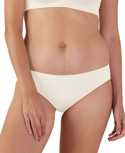 Shop Bravado Designs Women's Mid Rise Seamless Panty In Antique White