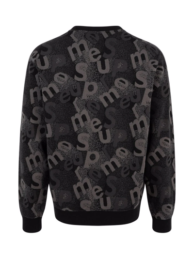 Supreme Scatter Text Crew Neck Sweatshirt In Black | ModeSens