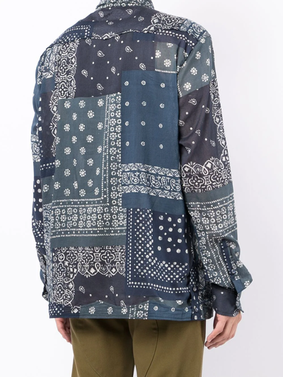 Alchemist Paisley Button-down Shirt In Blau
