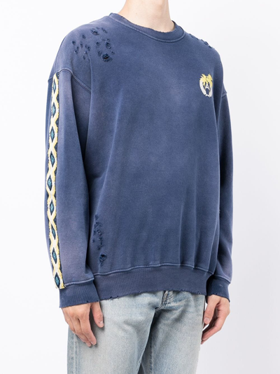 Shop Alchemist Logo Crew-neck Sweatshirt In Blau