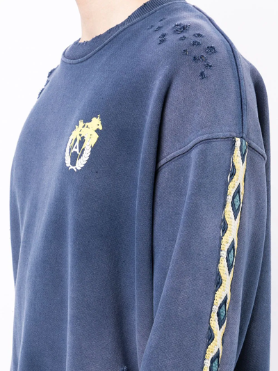 Shop Alchemist Logo Crew-neck Sweatshirt In Blau