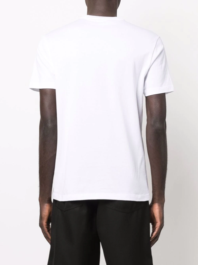 Shop Versace Logo-print T-shirt In Weiss