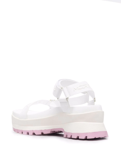 Shop Stella Mccartney Trace Strap Sandals In Weiss