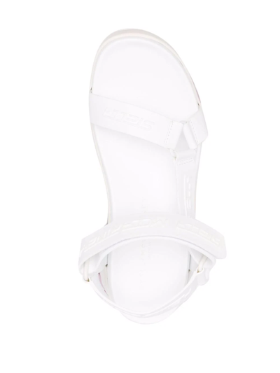 Shop Stella Mccartney Trace Strap Sandals In Weiss