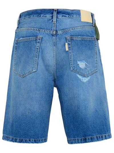 Shop Haikure Blue Cotton San Pedro Denim Bermuda Shorts