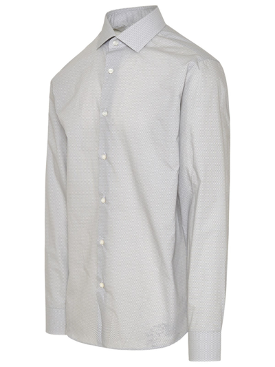 Shop Z Zegna Grey Cotton Shirt