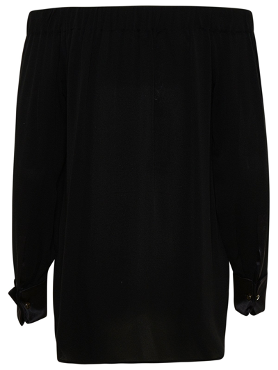 Shop Max Mara Black Silk Pattino Shirt