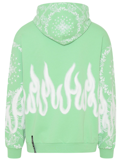 Shop Vision Of Super Green Cotton Bandana Sweatshirt