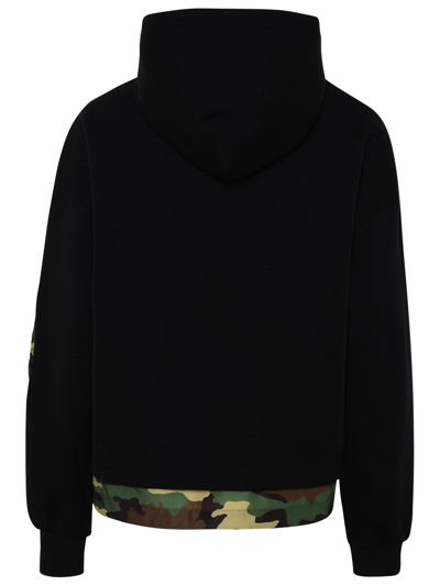 Shop Dolce & Gabbana Black Cotton Camouflage Sweatshirt