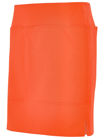 Shop Max Mara Orange Cotton Bevanda Skirt