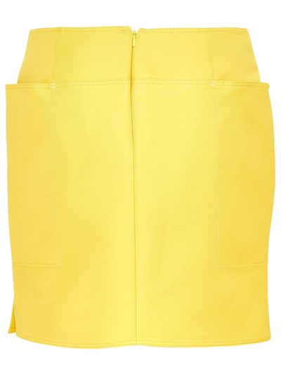 Shop Max Mara Yellow Cotton Bevanda Skirt