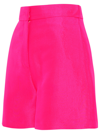 Shop Msgm Fuchsia Viscose Pants In Pink