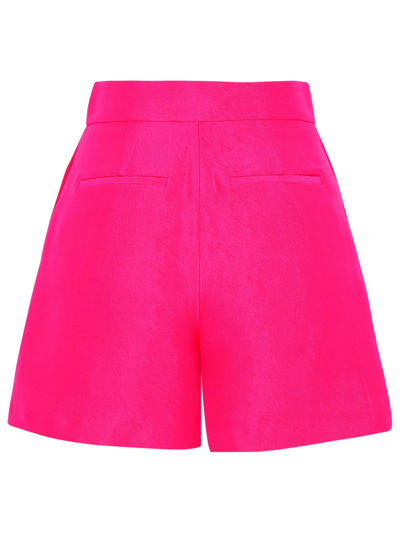 Shop Msgm Fuchsia Viscose Pants In Pink