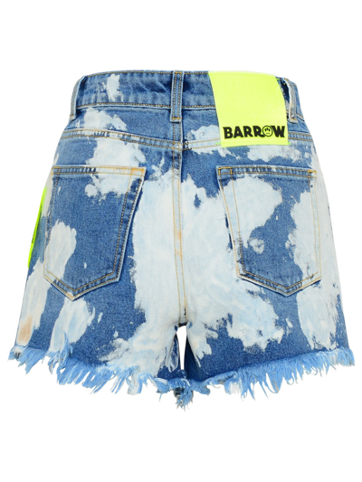 Shop Barrow Light Blue Cotton Smile Shorts