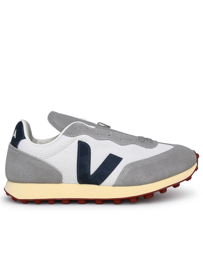Shop Veja White And Grey Polyester Rio-branco Sneakers