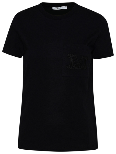 Shop Max Mara Black Cotton Ennio T-shirt
