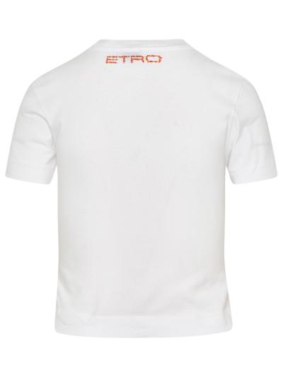 Shop Etro White Cotton T-shirt