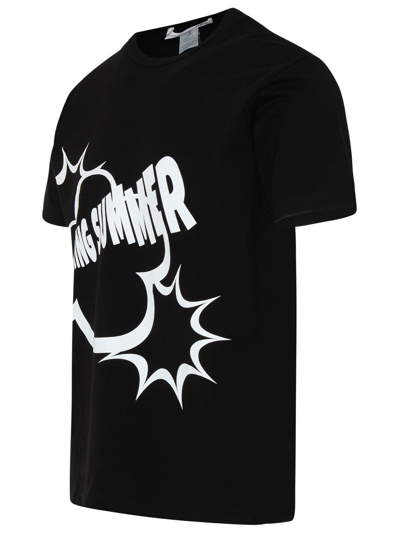 Shop Comme Des Garçons Shirt T-shirt In Cotone Nera In Black