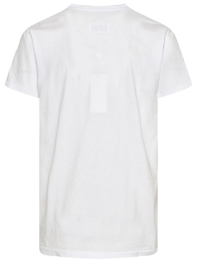 Shop Maison Margiela White Cotton Basic Logo T-shirt