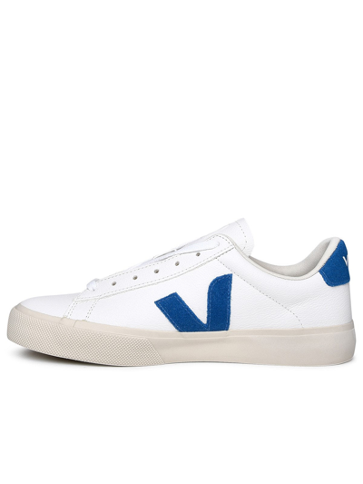 Shop Veja White Leather Campo Sneakers