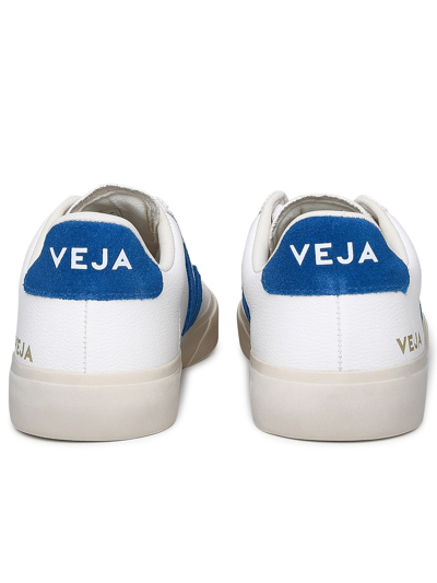 Shop Veja White Leather Campo Sneakers