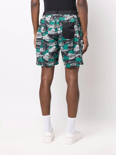 Shop Ferrari Patchwork Photograph-print Shorts In Black