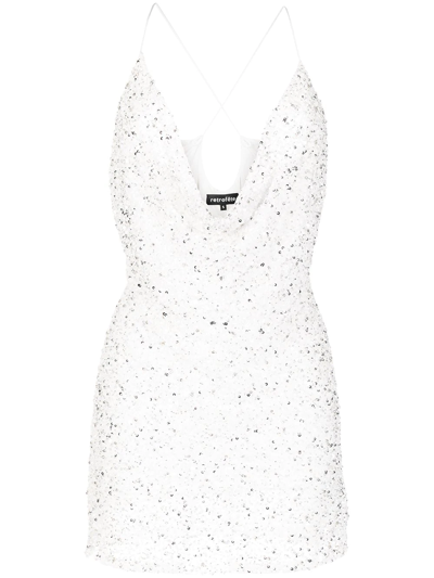 Shop Retroféte Embellished Mini Dress In Weiss