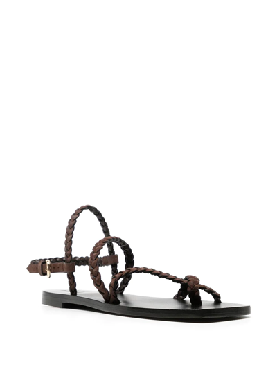 Shop A.emery Woven Open-toe Sandals In Braun