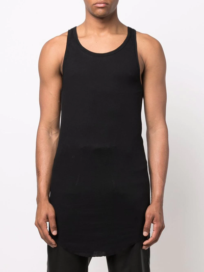 Boris Bidjan Saberi Long Scoop-neck Tank Top In Schwarz