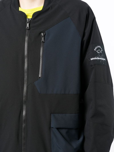 Shop White Mountaineering Logo-patch Bomber Jacket In Schwarz