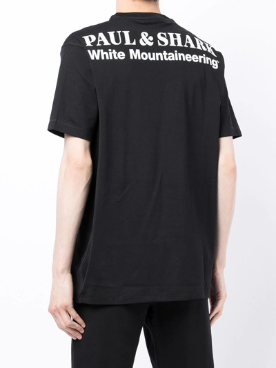 Shop White Mountaineering Logo-print Cotton T-shirt In Schwarz