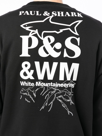 Shop White Mountaineering Logo-print Cotton Sweater In Schwarz