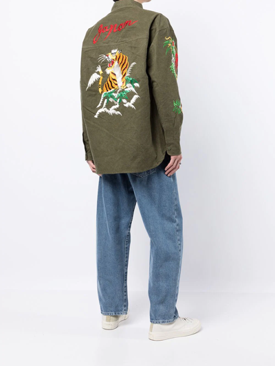 刺绣衬衫式夹克