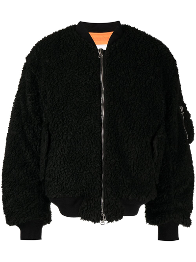 Readymade Zip-detail Bomber Jacket In Schwarz