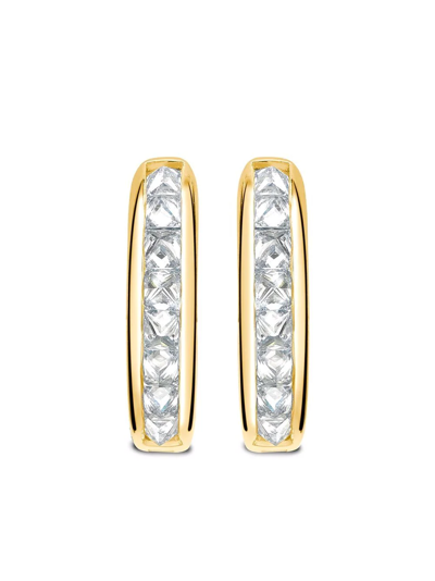 Pragnell 18kt Yellow Gold Rockchic Diamond Hoop Earrings In Gold