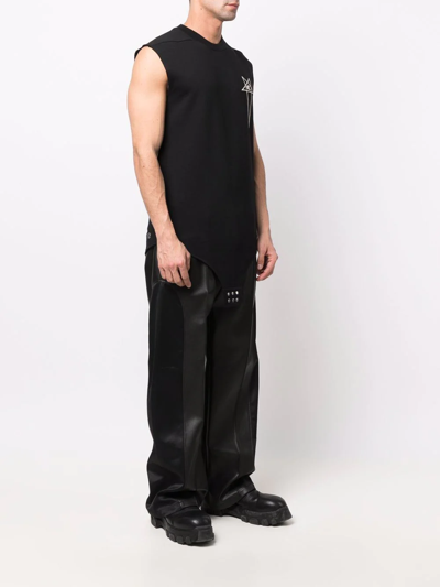 Shop Rick Owens X Champion Embroidered Tank Top In Schwarz