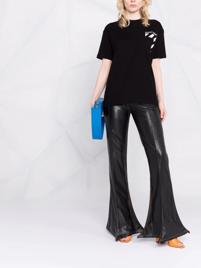 Off-white 'jersey' Print Short-sleeve T-shirt In Schwarz