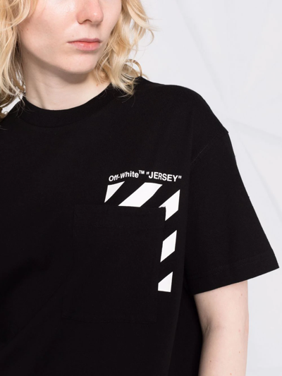 Off-white 'jersey' Print Short-sleeve T-shirt In Schwarz