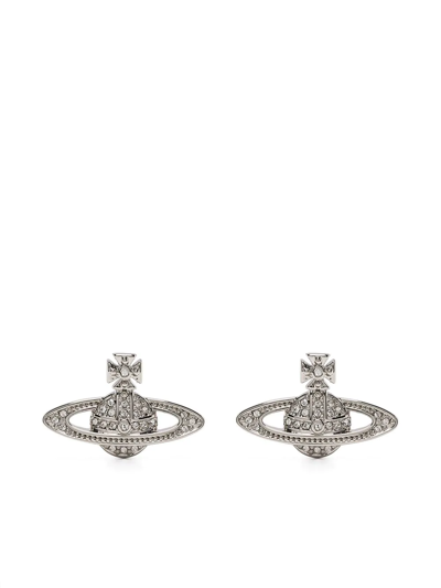 Vivienne Westwood Logo Stud Earrings In Silver | ModeSens