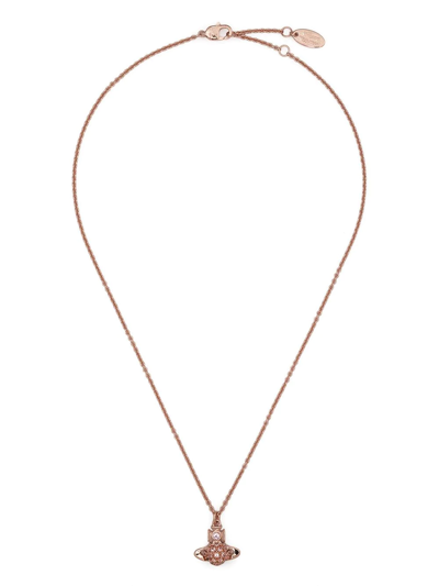 Shop Vivienne Westwood Orb Pendant Necklace In Pink