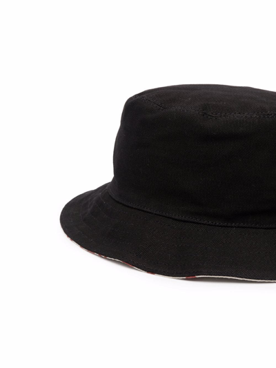 Shop Vivienne Westwood Reversible Orb-charm Bucket Hat In Schwarz