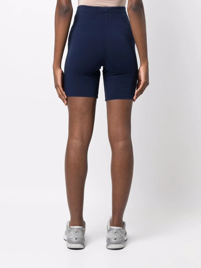 Sporty And Rich Womens Navy Volleyball Logo-print Cotton Shorts Xl In Blau