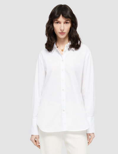 Shop Joseph Light Poplin Joe Shirt In White