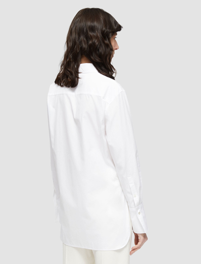 Joseph Light Poplin Joe Shirt In White