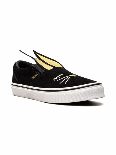 Shop Vans Slip-on Rabbit-ear Sneakers In Black