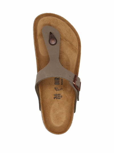 Shop Birkenstock Gizeh Thong Strap Sandals In Grau