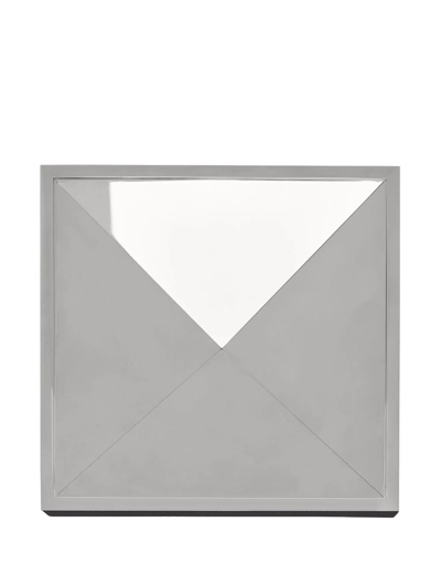 Shop Saint Laurent Pyramid Pin Tray In Silver