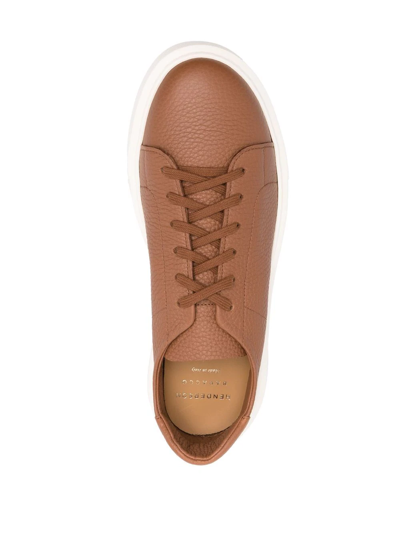 Shop Henderson Baracco Flatform Lace-up Sneakers In Braun