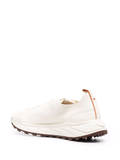 Shop Henderson Baracco Textured Sole Sneakers In Weiss